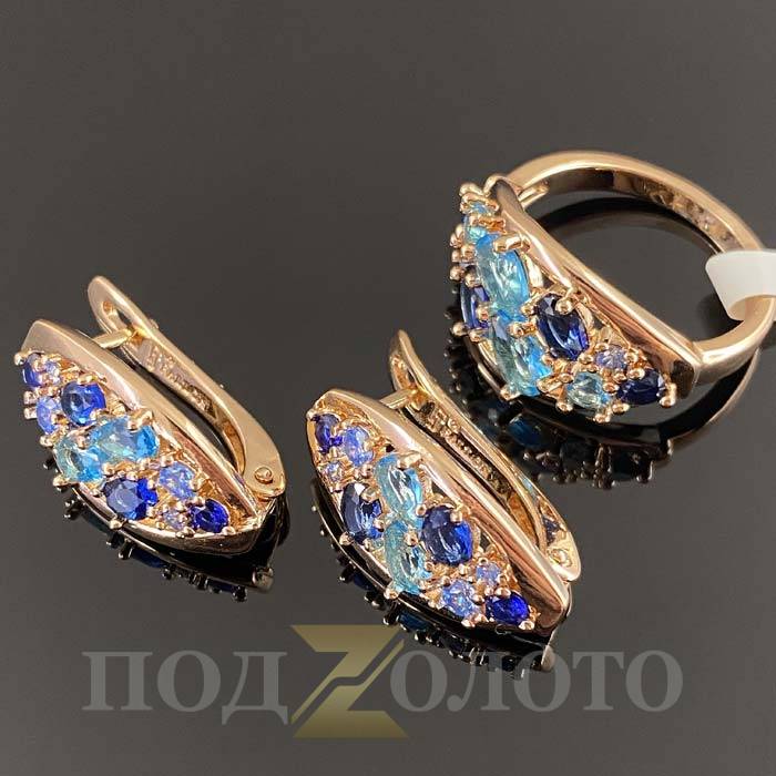 Комплект серьги с кольцом SZ8137