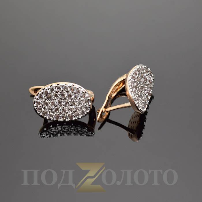 Серьги позолоченные S41349