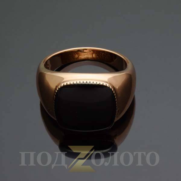 Печатка с черным камнем ZS8250