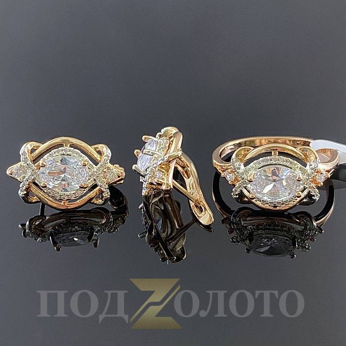Комплект серьги с кольцом KZK8538