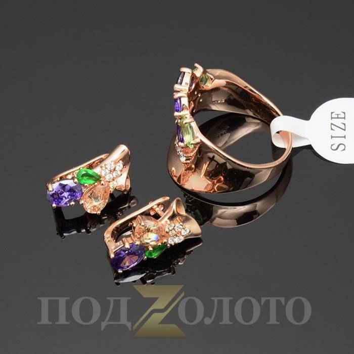 Комплект серьги с кольцом ZS6339