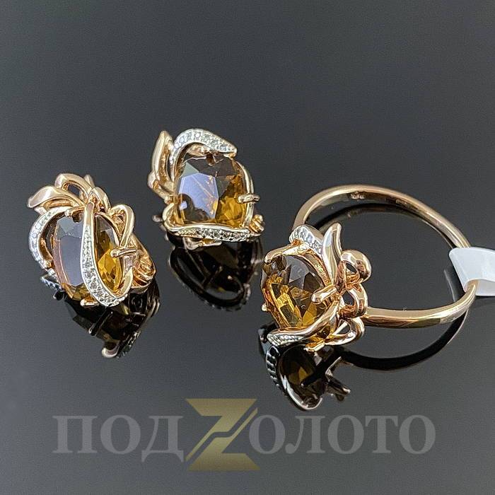 Комплект серьги с кольцом KZK8540