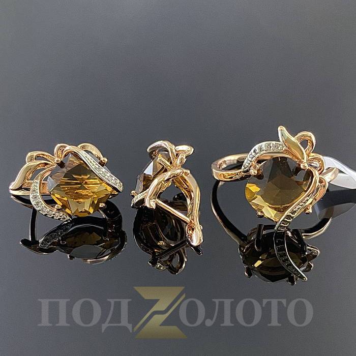 Комплект серьги с кольцом KZK8540