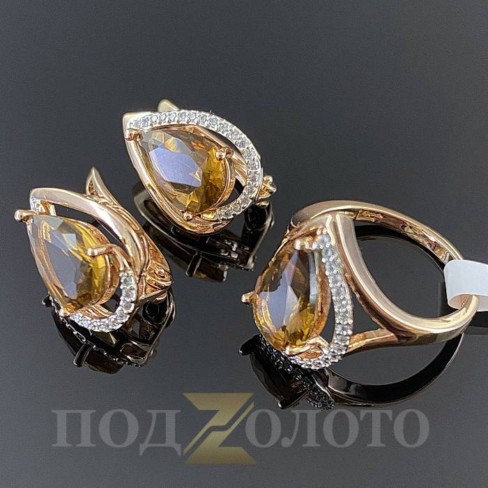 Комплект серьги с кольцом KZK8542