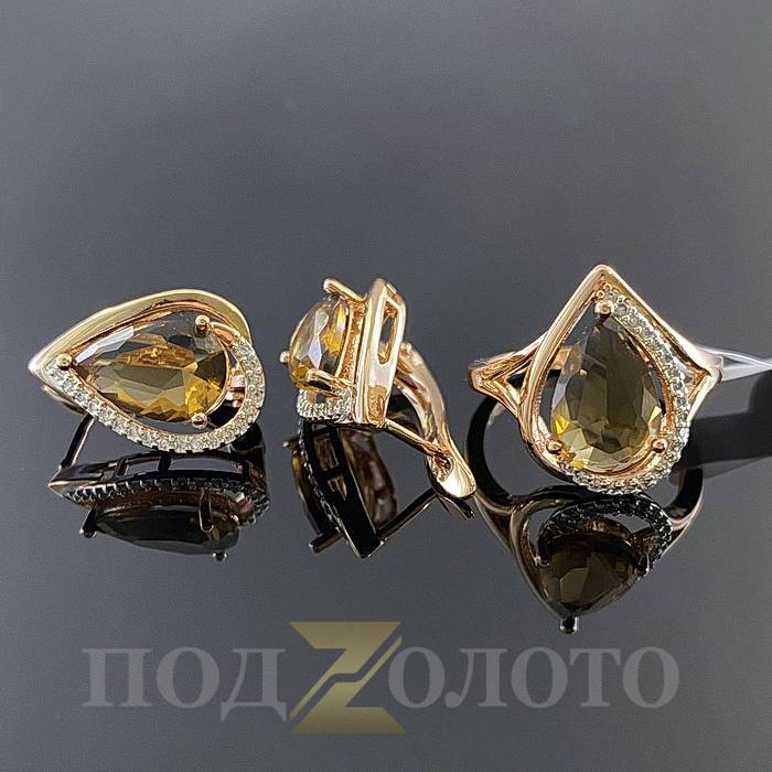 Комплект серьги с кольцом KZK8542