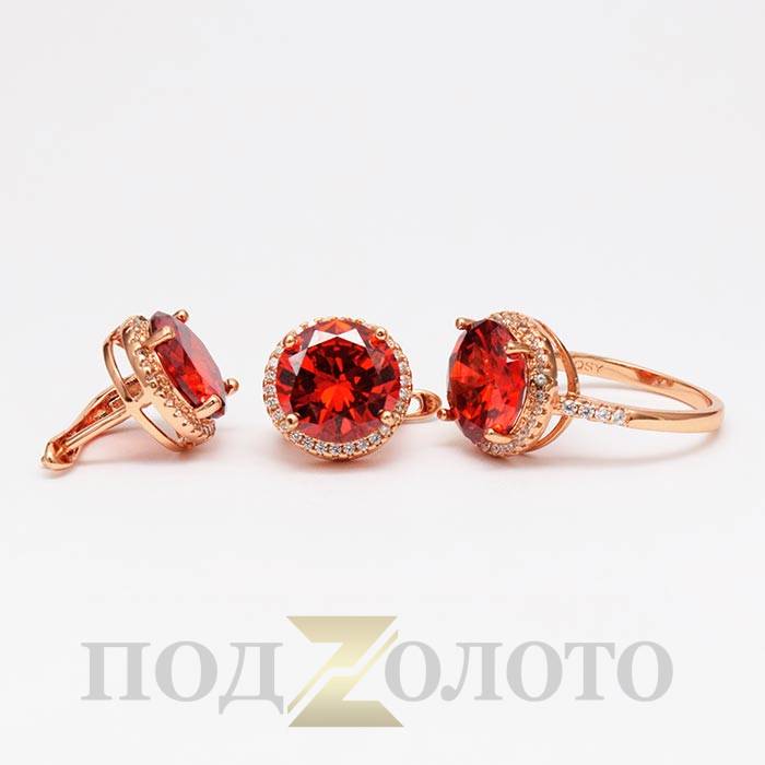 Комплект серьги с кольцом ZS6444