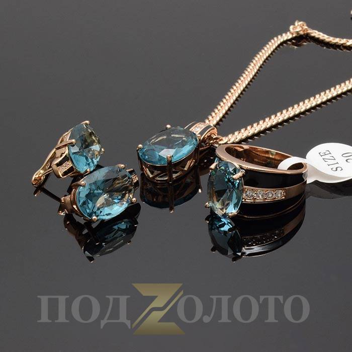 Комплект серьги с кольцом ZS6351