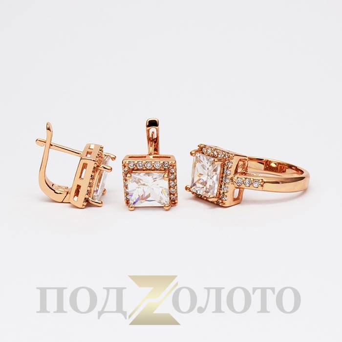 Комплект серьги с кольцом ZS6451
