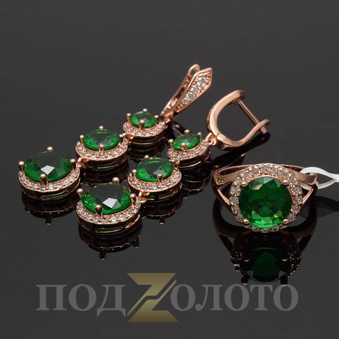 Комплект серьги с кольцом ZS6355