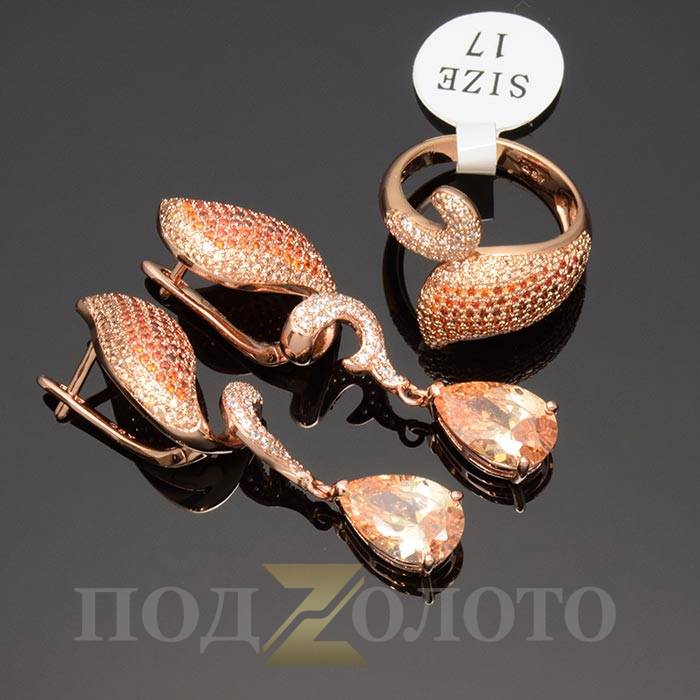 Комплект серьги с кольцом ZS6359