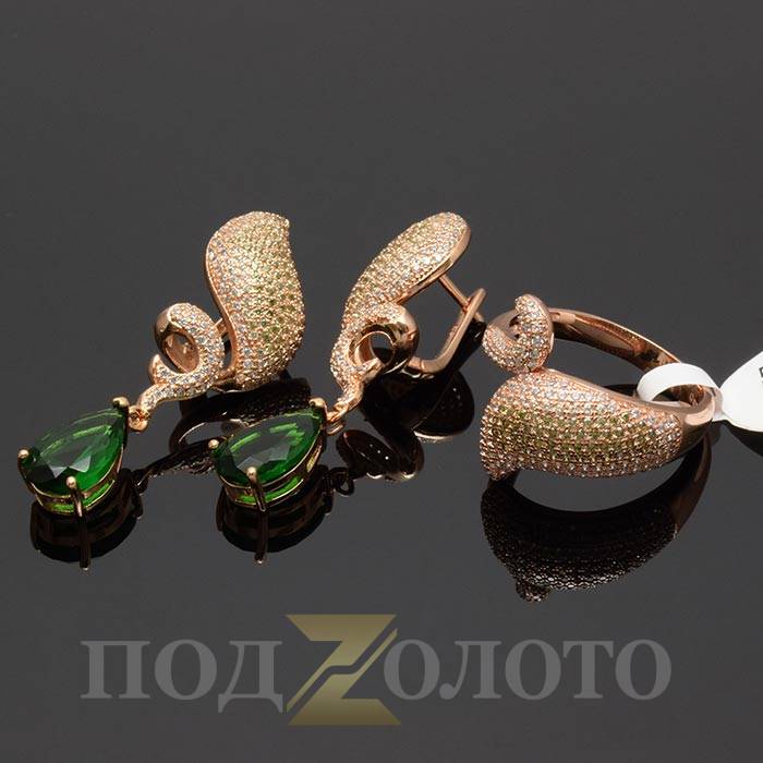 Комплект серьги с кольцом ZS6361