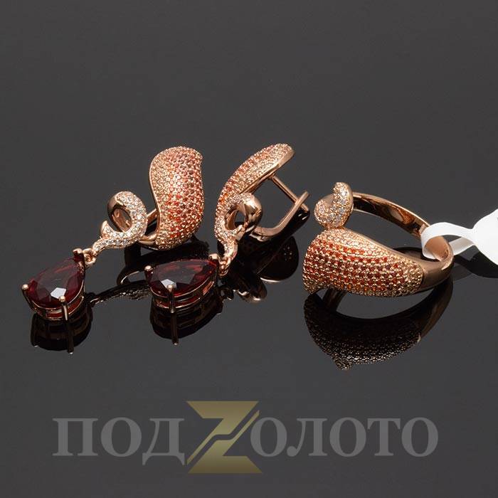 Комплект серьги с кольцом ZS6363