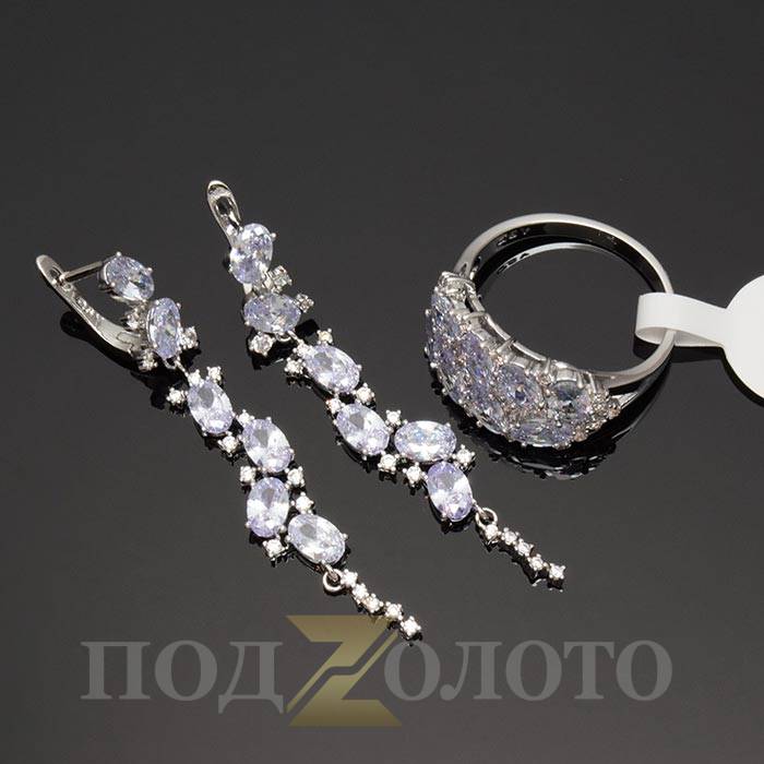Комплект серьги с кольцом ZS6365