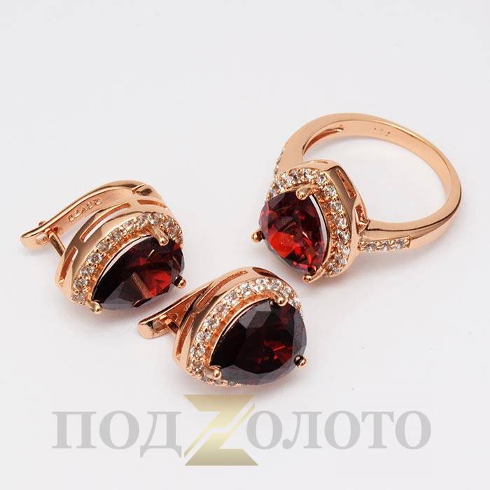 Комплект серьги с кольцом ZS6373