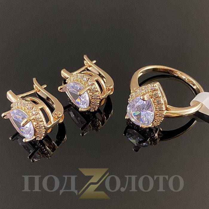 Комплект серьги с кольцом KZK8475