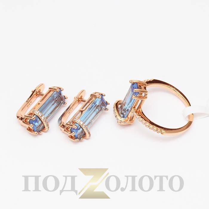 Комплект серьги с кольцом ZS6377