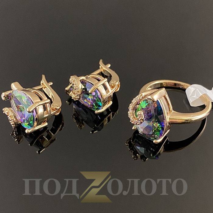 Комплект серьги с кольцом KZK8478