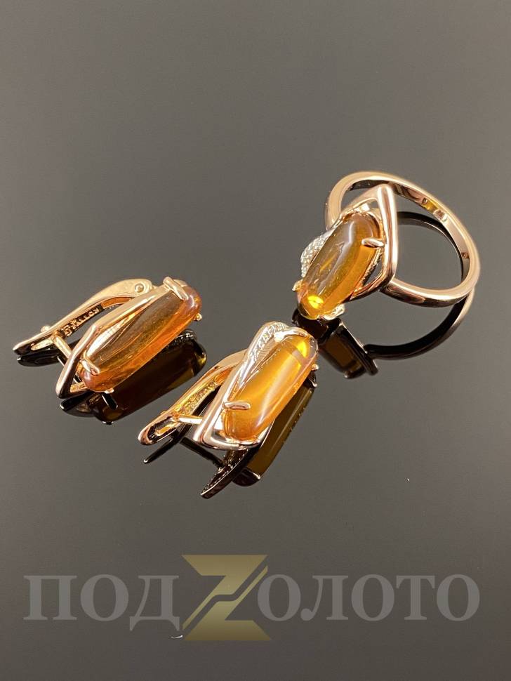 Комплект серьги с кольцом ZS6460