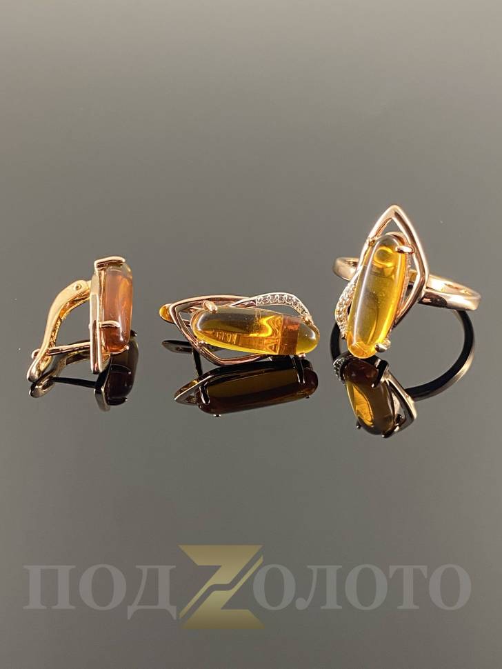 Комплект серьги с кольцом ZS6460