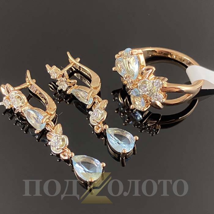 Комплект серьги с кольцом SZ3525