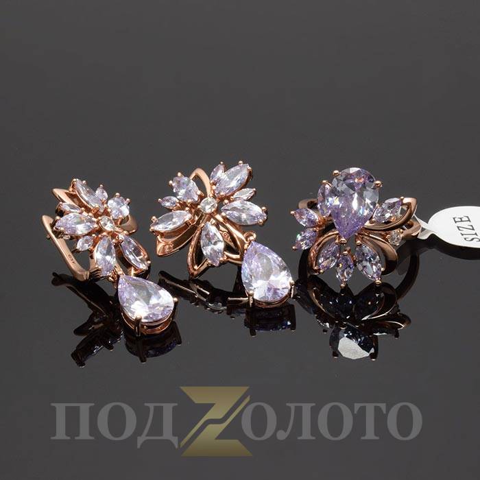 Комплект серьги с кольцом ZS6384
