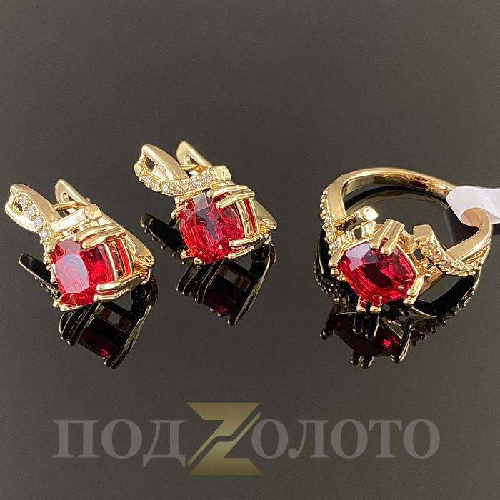 Комплект серьги с кольцом KZK8484