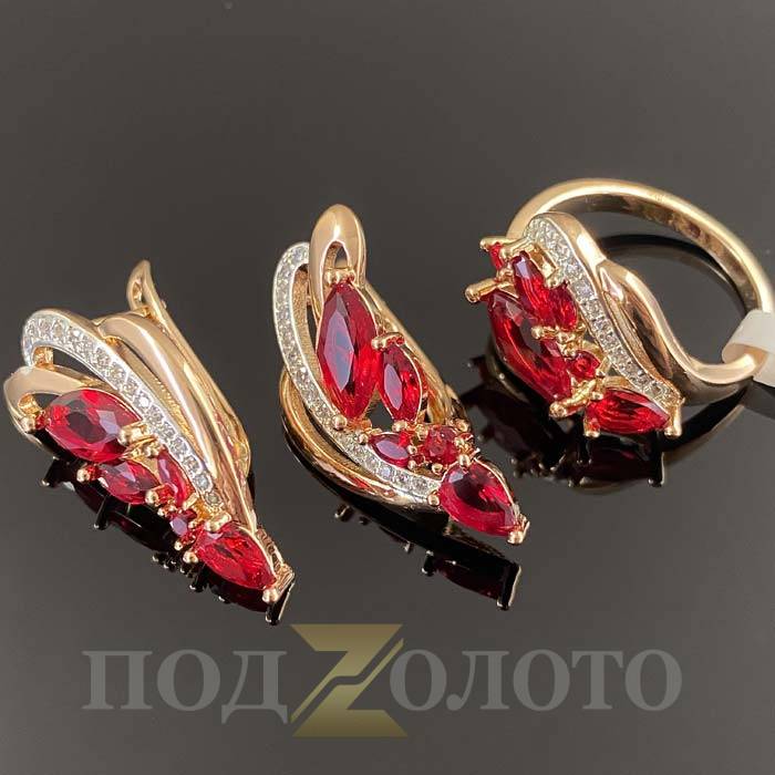 Комплект серьги с кольцом ZS3529