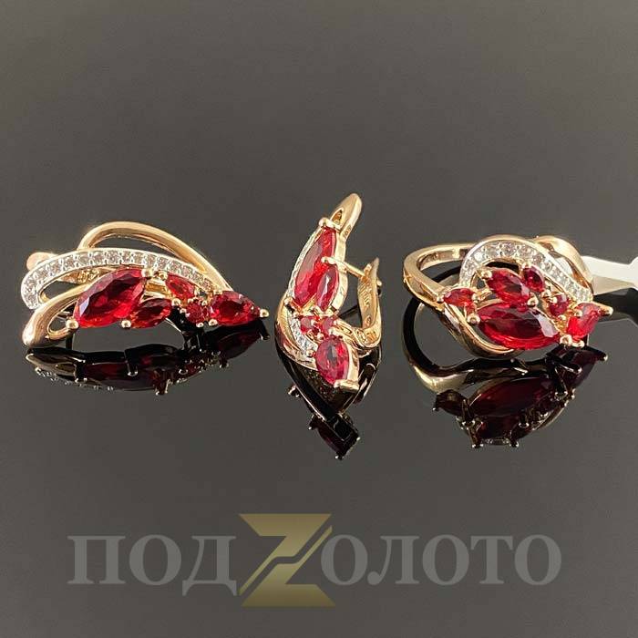Комплект серьги с кольцом ZS3529