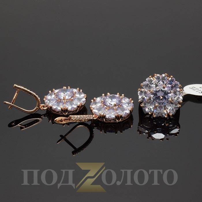 Комплект серьги с кольцом ZS6389