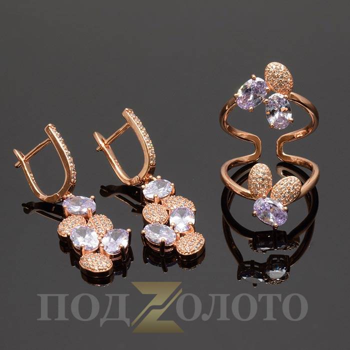 Комплект серьги с кольцом ZS6392