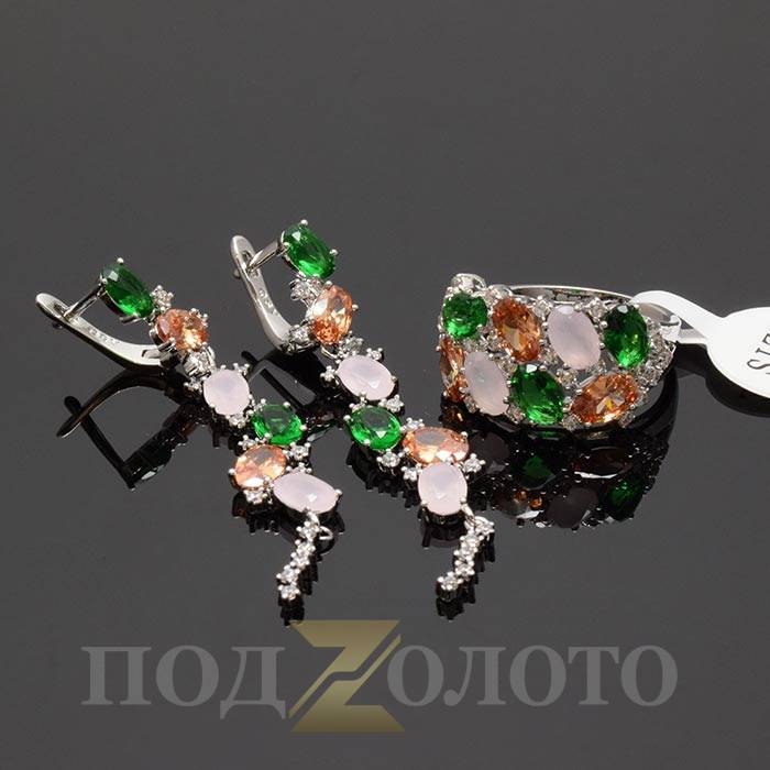 Комплект серьги с кольцом ZS6396
