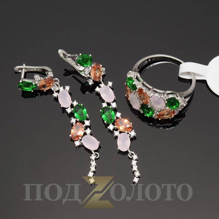 Комплект серьги с кольцом ZS6396